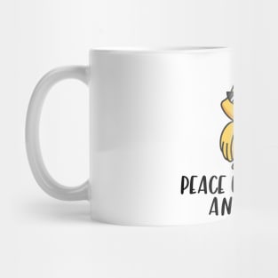 Peace Was Never An Option Funny Duck Mug